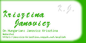 krisztina janovicz business card